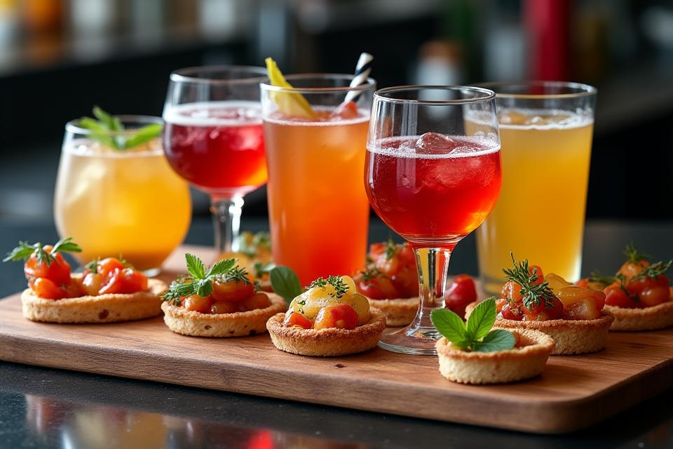 Craft cocktail and appetizer pairing session