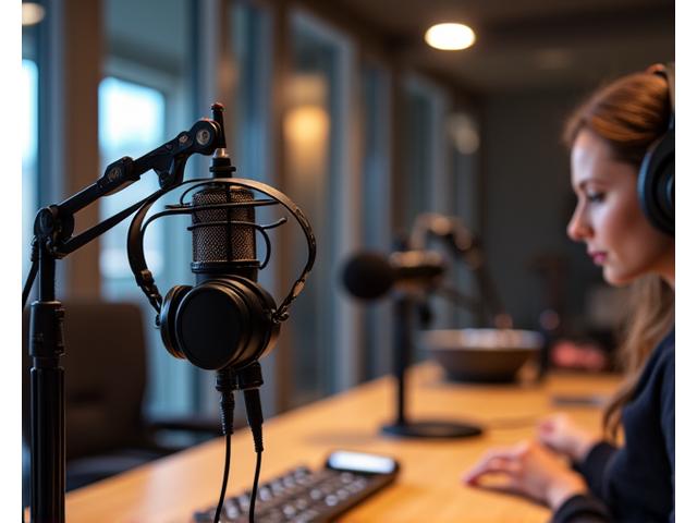 Professional podcast studio for culinary content creation