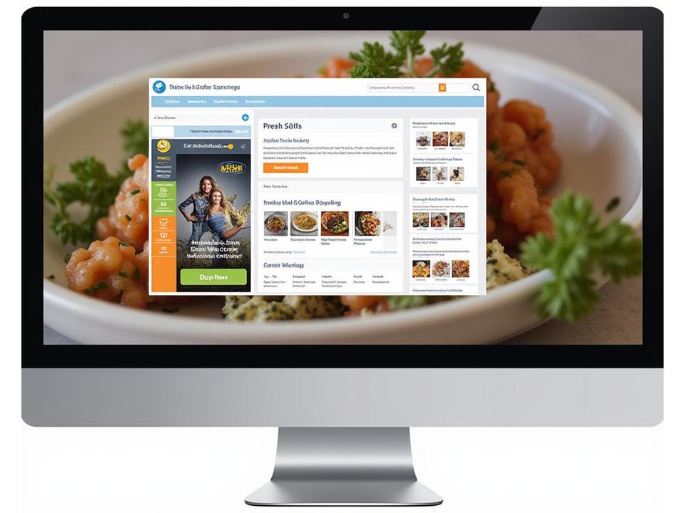 Modern online learning portal interface for culinary education